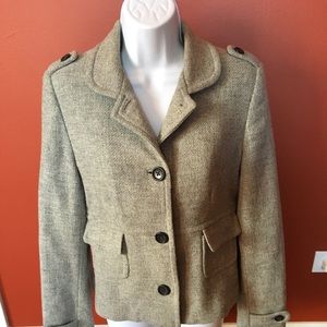 Fitted Banana Republic peacoat in heather gray